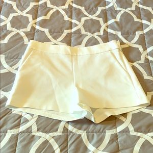 Express high waisted white shorts